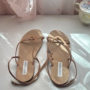 Steve Madden Tan Strappy Sandals